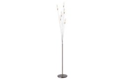 HOME Hyatt 6 Light Floor Lamp - Satin Nickel.